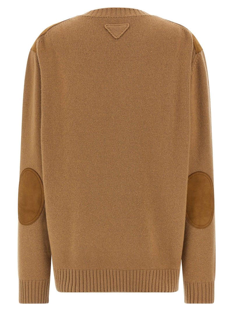 Prada Brown Virgin Wool Cardigan for Women