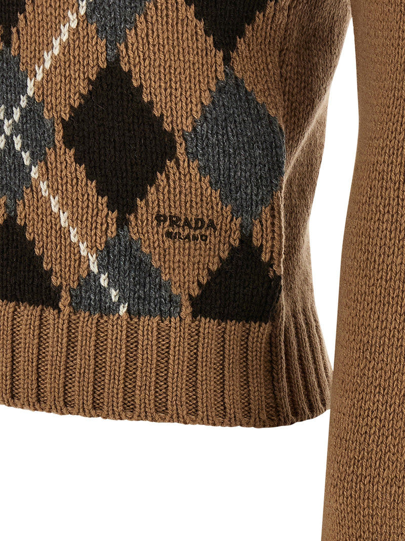 Prada Brown Cashmere Cardigan - Luxurious Italian Elegance