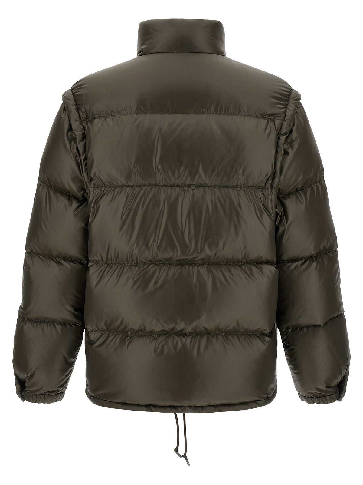 Prada Gray Recycled Polyamide Full-Length Jacket