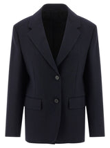 Prada Blue Virgin Wool Blazer
