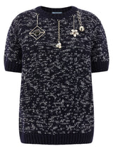 Prada Multicolor Virgin Wool Cardigan