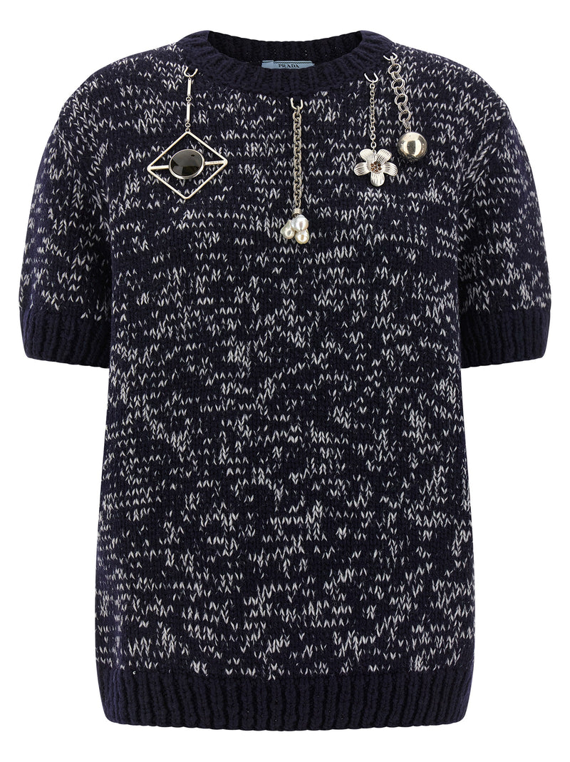 Prada Multicolor Virgin Wool Cardigan for Women