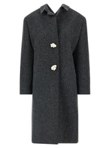 Prada Gray Virgin Wool Coat