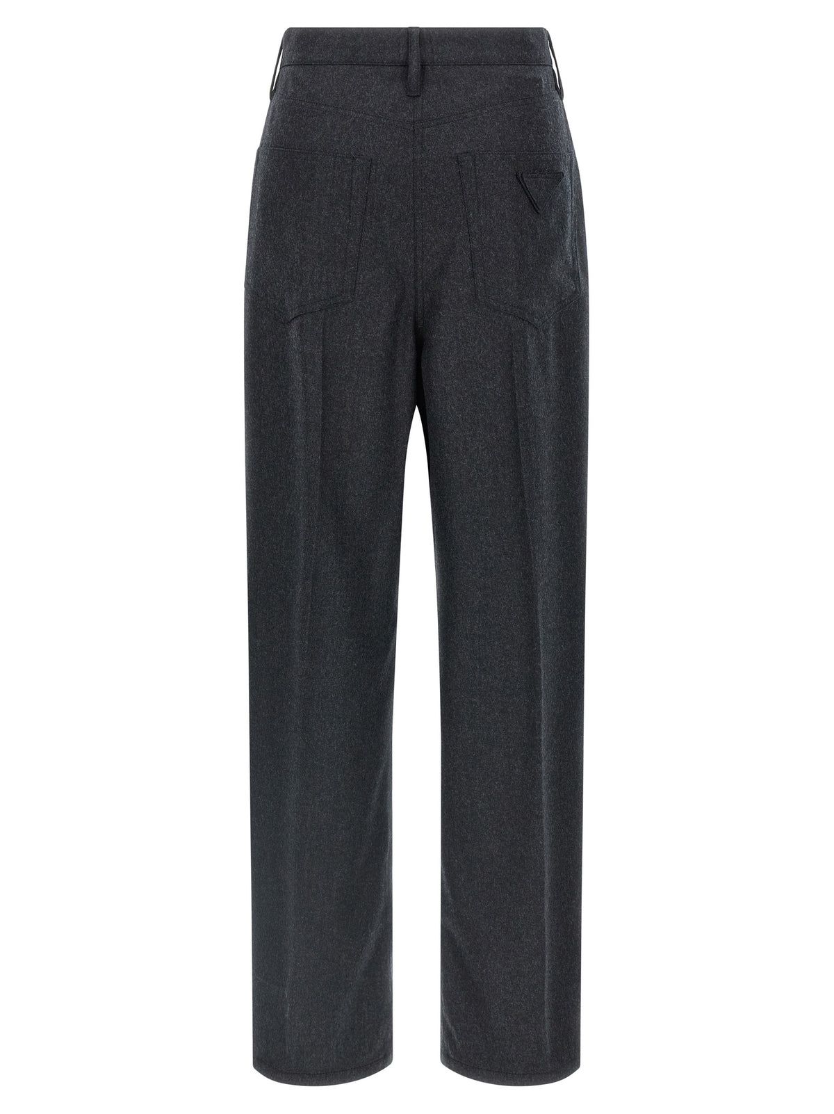 Prada Gray Virgin Wool Casual Pants