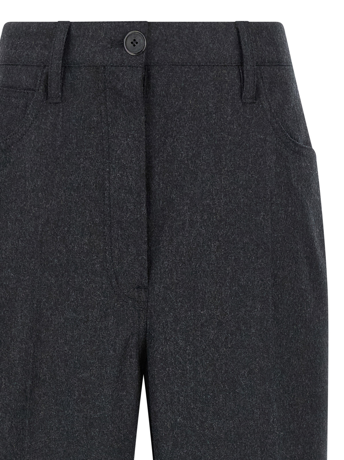 Prada Gray Virgin Wool Casual Pants
