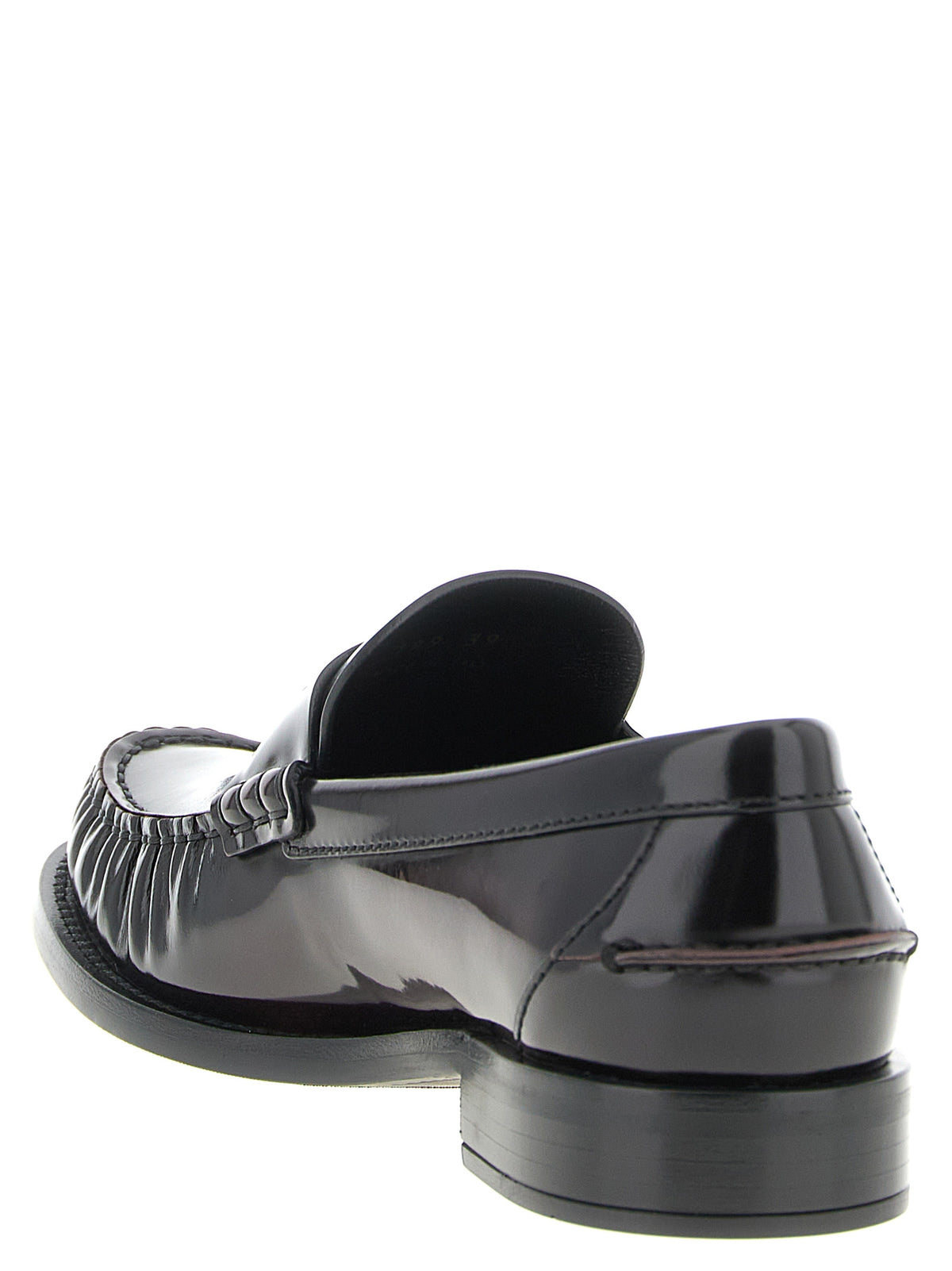 Prada Bordeaux Calfskin Slip-On Loafers