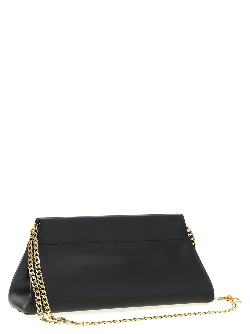 Prada Black Calfskin Enchaîné Medium Shoulder Bag