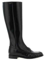 Prada Black Calfskin Over The Knee