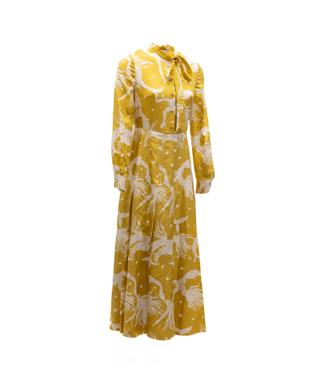 Valentino Garavani Yellow Silk Dress