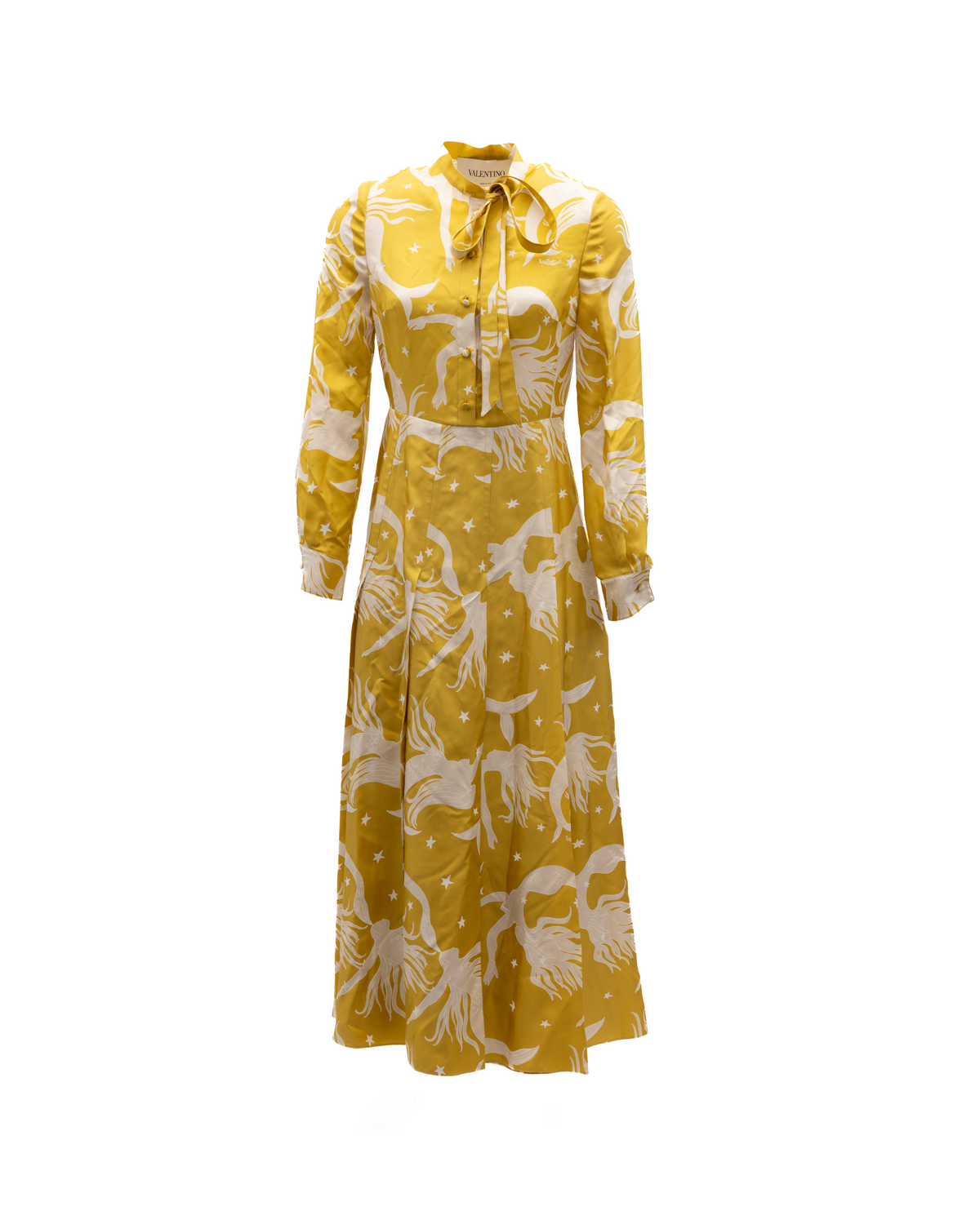 Valentino Garavani Yellow Silk Dress