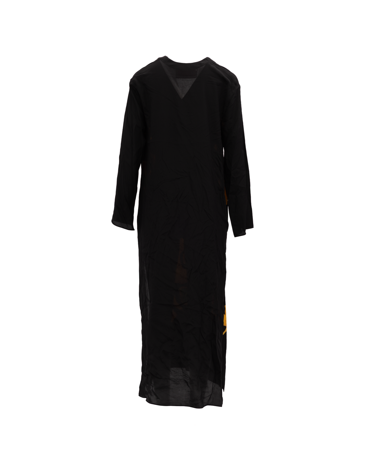 Valentino Garavani Dragon Embroidery Gown Dress in Black and Yellow