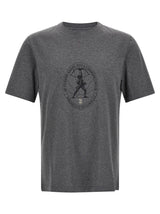 Brunello Cucinelli Gray Cotton T-Shirt