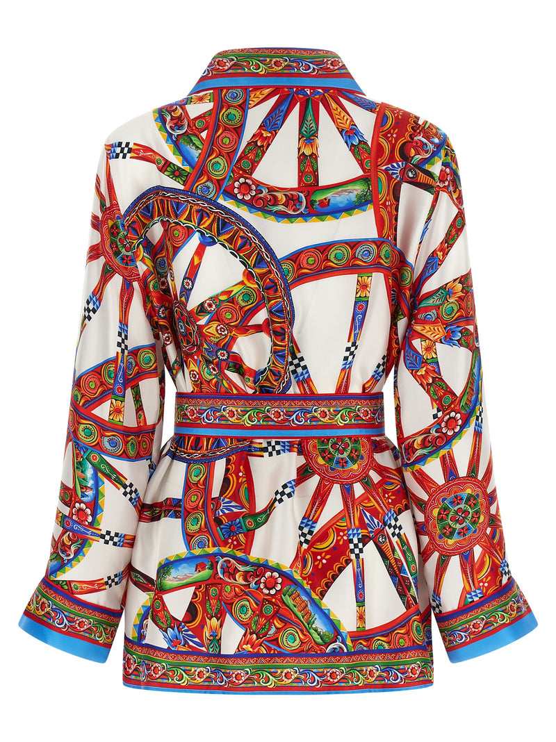 Dolce & Gabbana Multicolor Silk Blouse - Vanity Collection