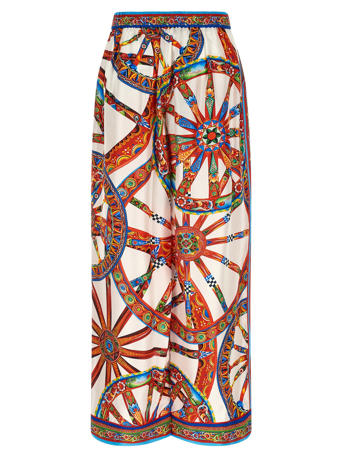 Dolce & Gabbana Multicolor Silk Casual Pants