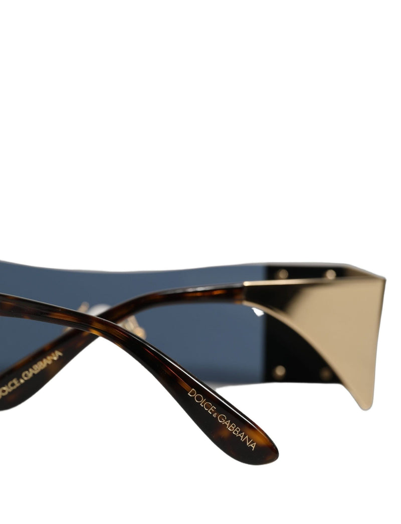Dolce & Gabbana DG2263 Gold Metal Rectangle Snakeskin Sunglasses