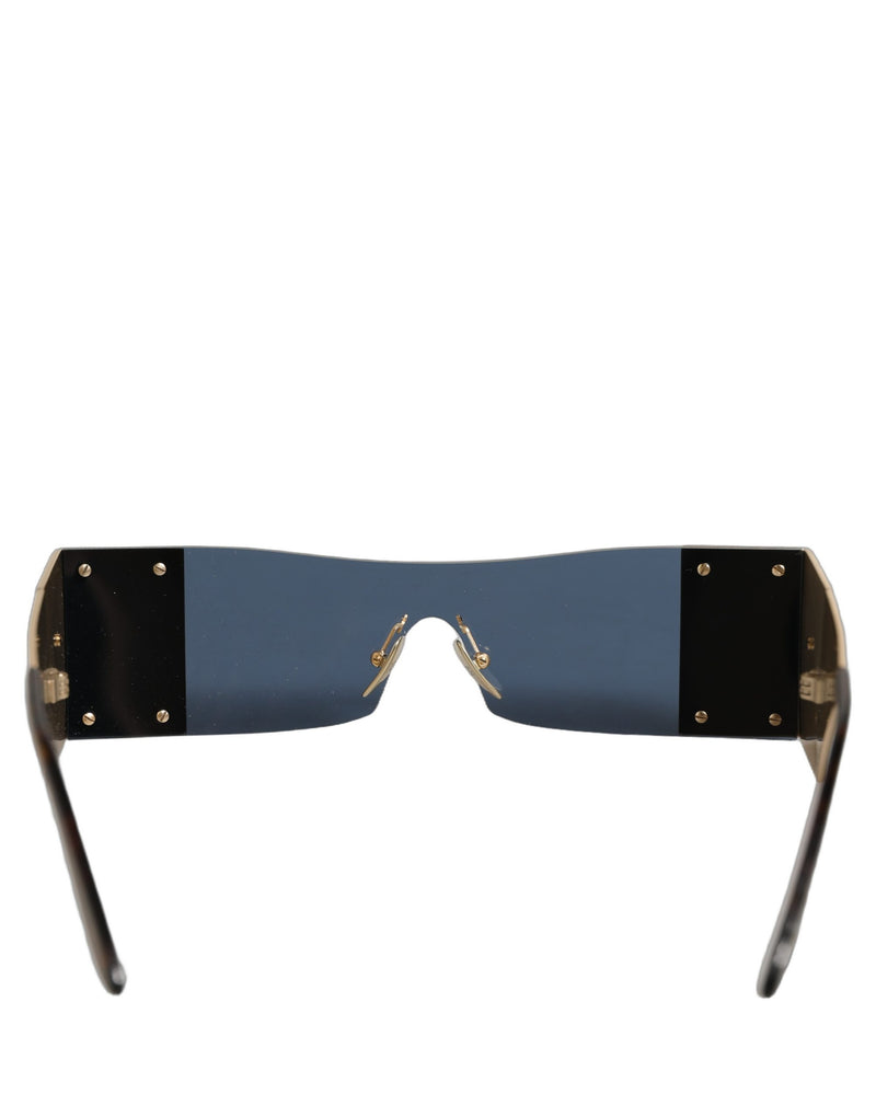 Dolce & Gabbana DG2263 Gold Metal Rectangle Snakeskin Sunglasses