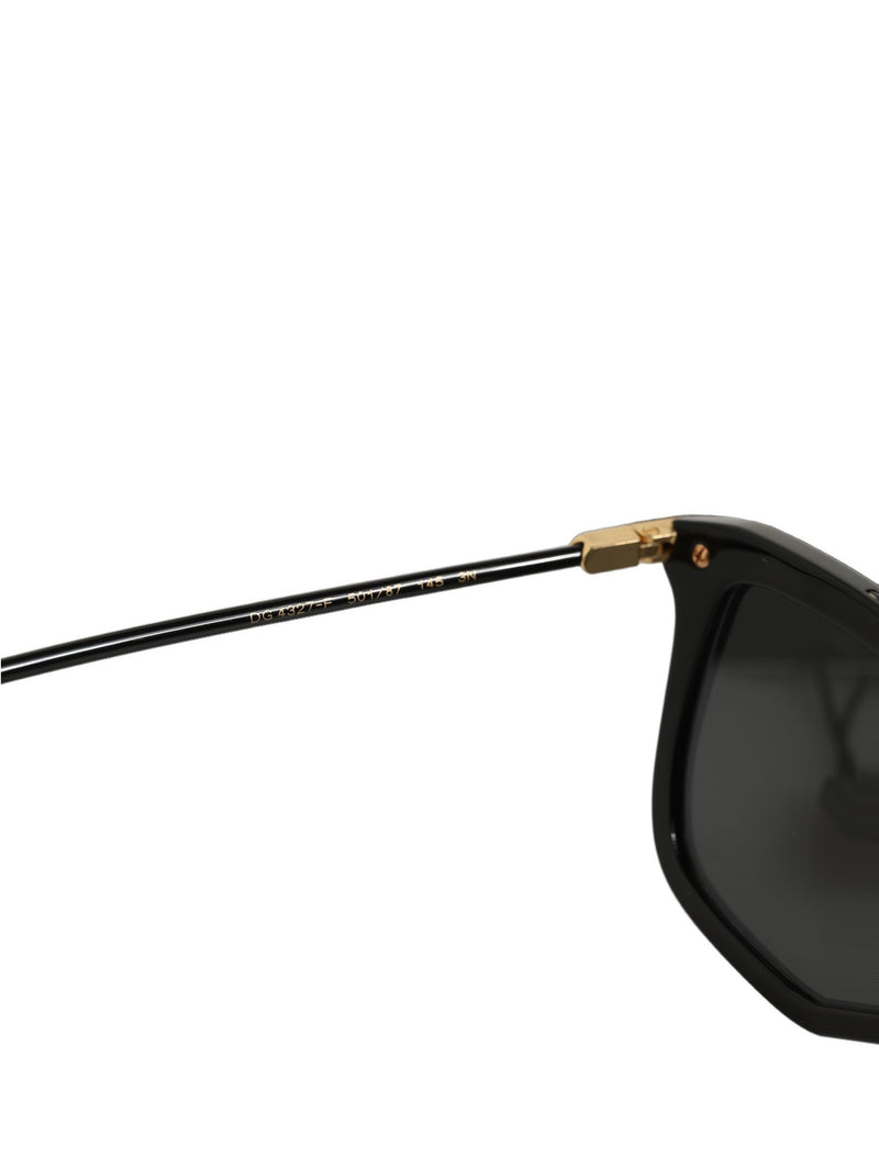 Dolce & Gabbana DG4327F Black Double Bridge Square Sunglasses