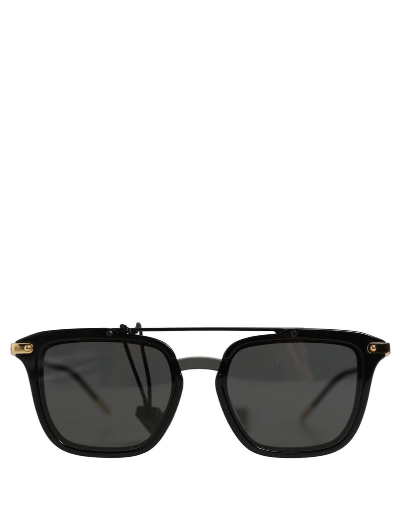 Dolce & Gabbana DG4327F Black Double Bridge Square Sunglasses