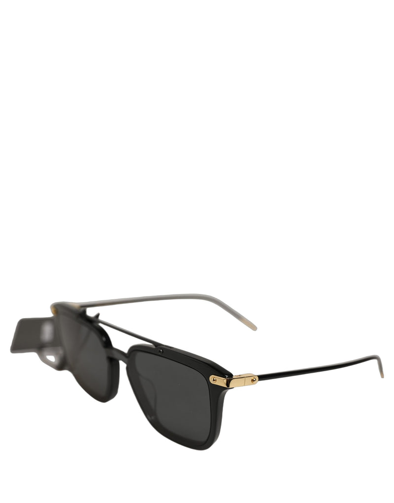 Dolce & Gabbana DG4327F Black Double Bridge Square Sunglasses
