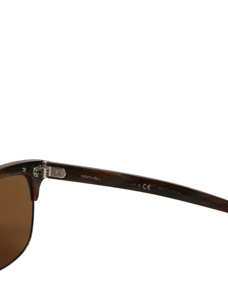 Dolce & Gabbana DG4305 Brown Striped Acetate Sunglasses