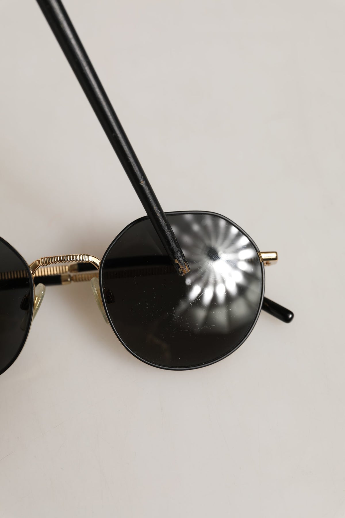 Dolce & Gabbana Gold Toned Metal Frame DG2286 Round Eyewear Sunglasses