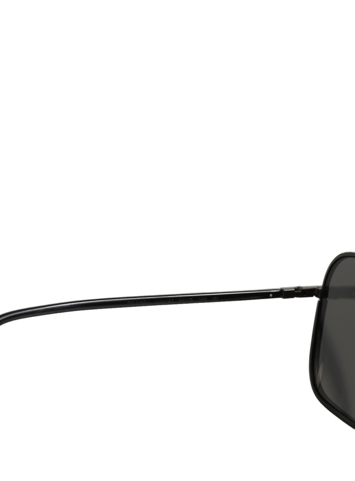 Dolce & Gabbana DG2193J Black Rectangular Metal Frame Sunglasses