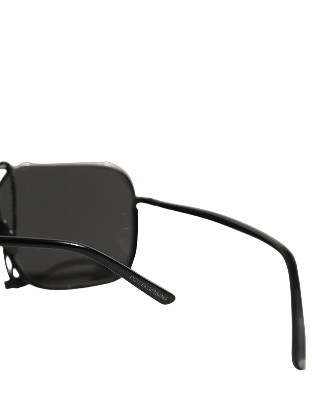 Dolce & Gabbana DG2193J Black Rectangular Metal Frame Sunglasses