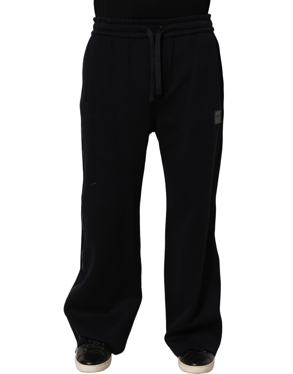 Dolce & Gabbana Dark Blue Relaxed Wide Leg Men Jogger Pants