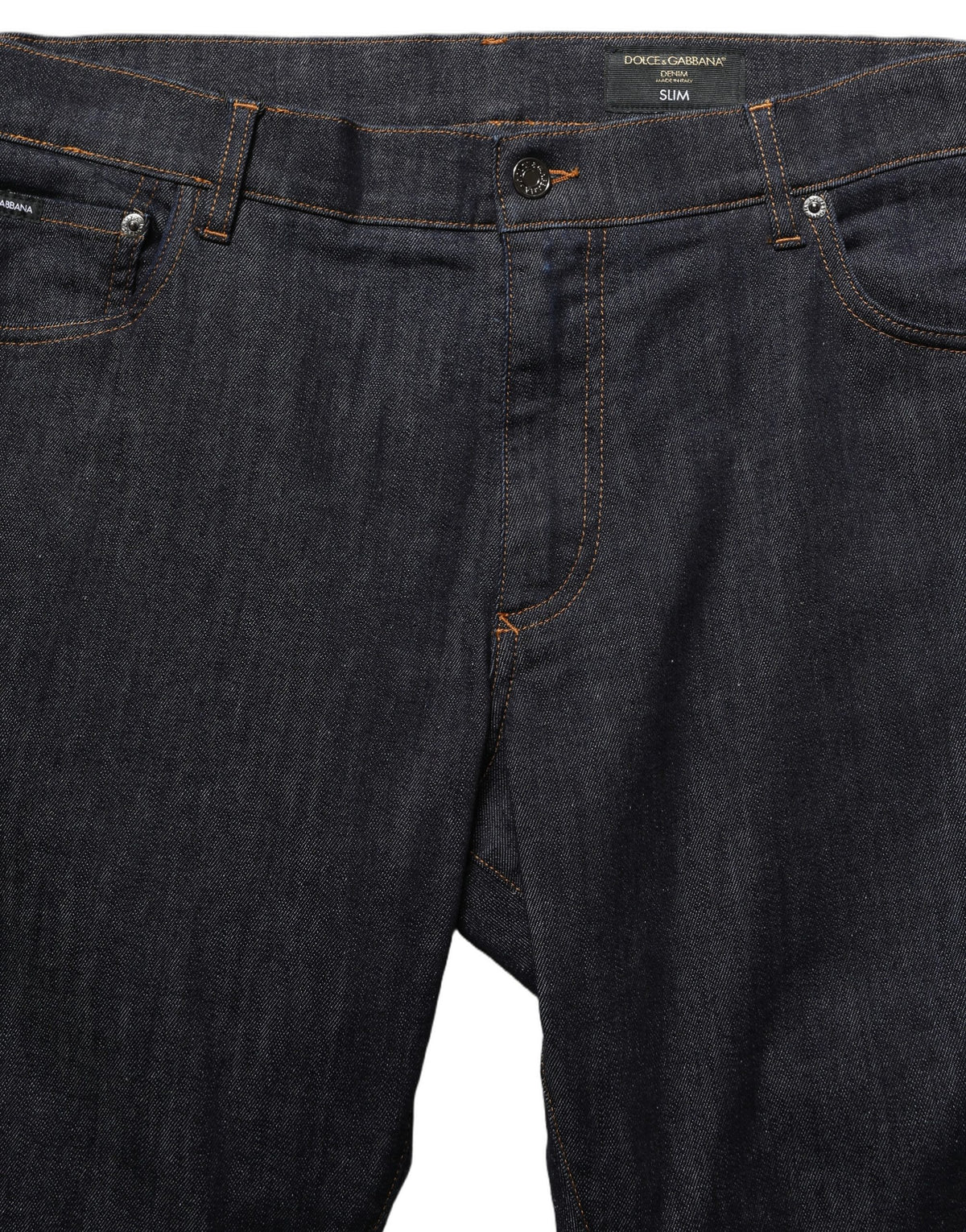 Dolce & Gabbana Dark Gray Cotton Slim Fit Men Denim Jeans