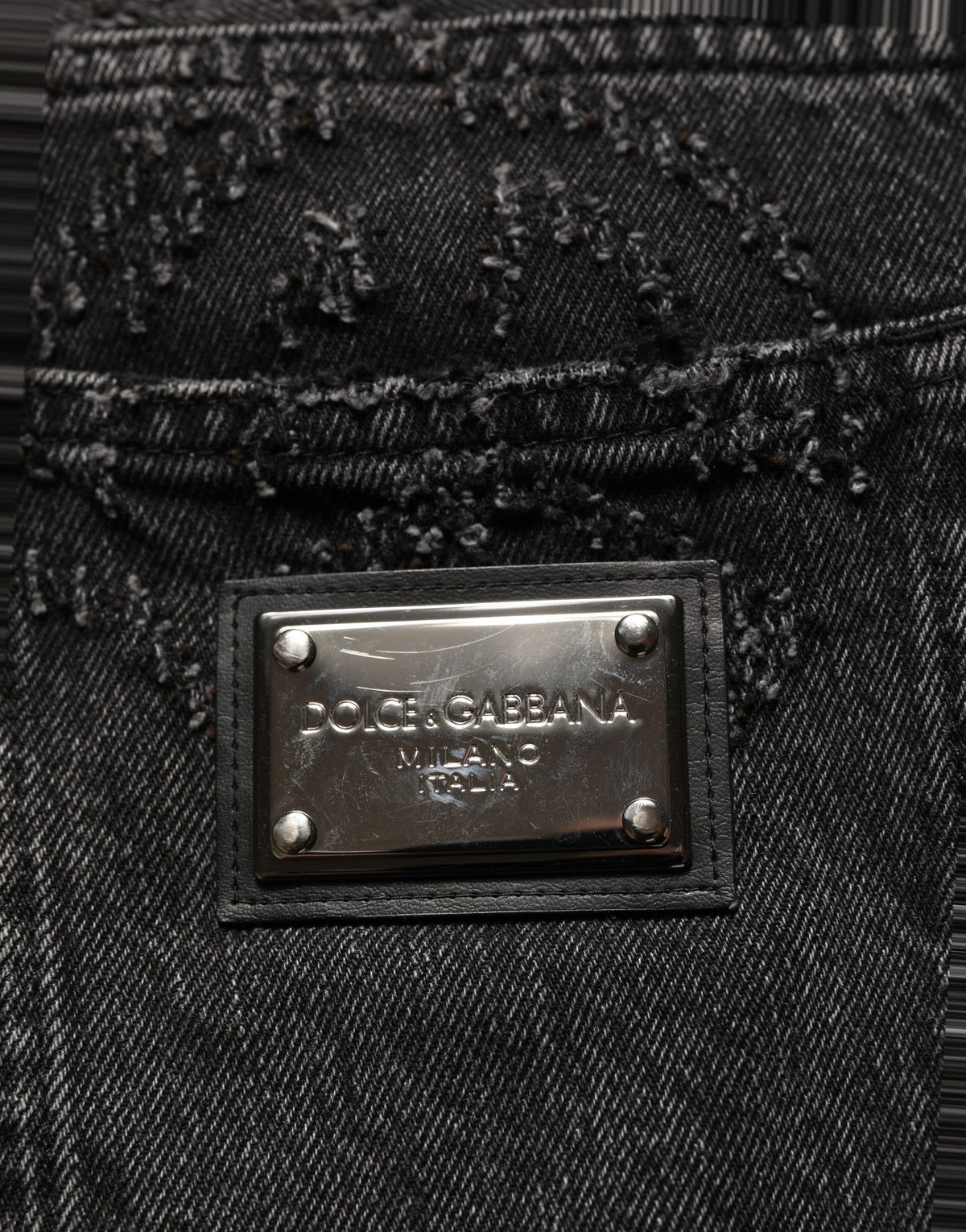 Dolce & Gabbana Dark Gray Cotton WideLeg Oversize Denim Jeans