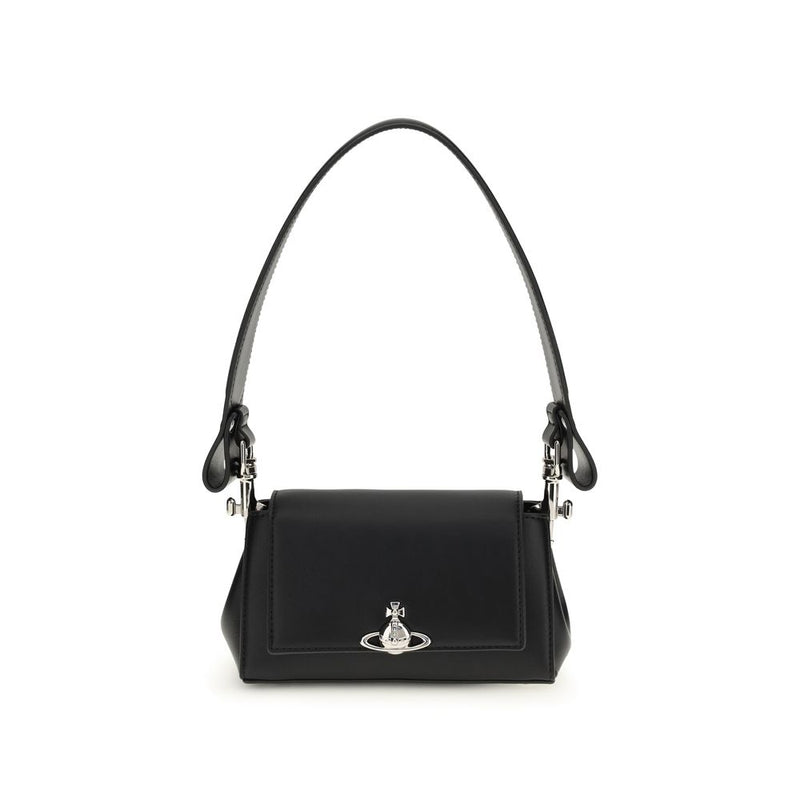 Vivienne Westwood Hazel Black Polyurethane Shoulder Bag