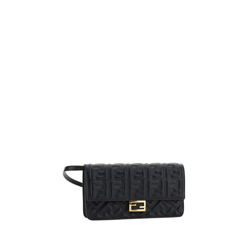 Fendi Black Calf Leather Bos Taurus Wallet - Elegant Accessory