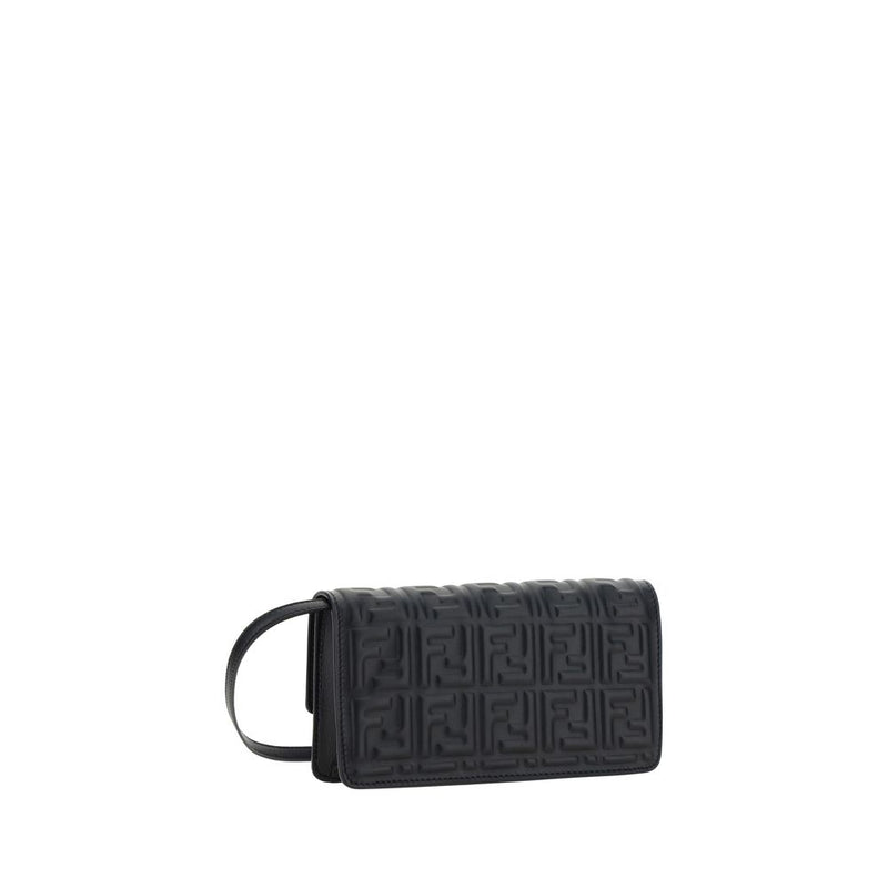 Fendi Black Calf Leather Bos Taurus Wallet - Elegant Accessory