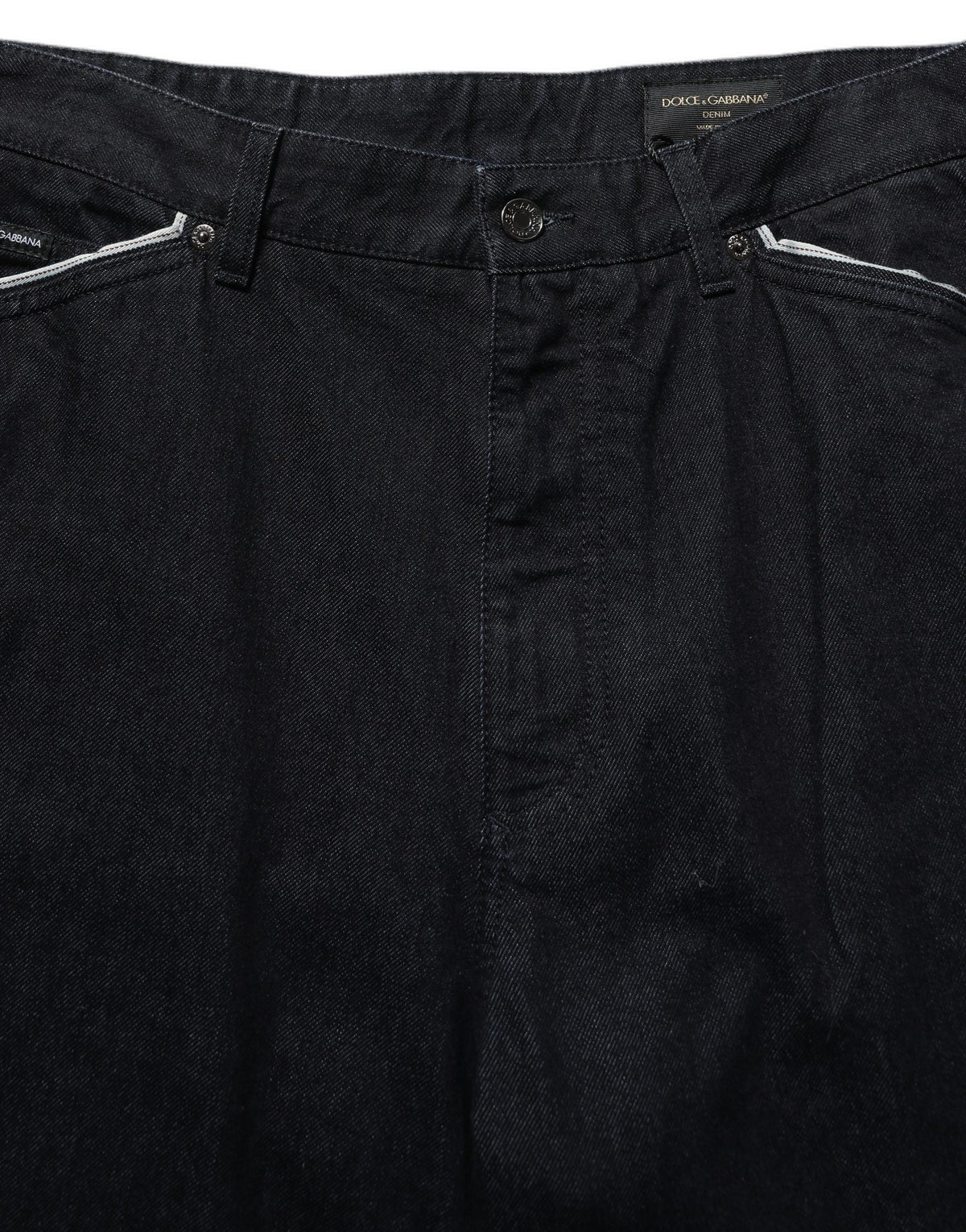 Dolce & Gabbana Black Cotton Stretch Straight Men Denim Jeans