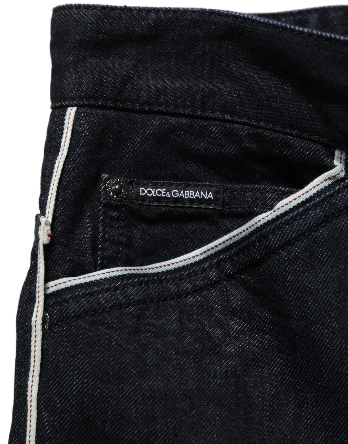 Dolce & Gabbana Black Cotton Stretch Straight Men Denim Jeans