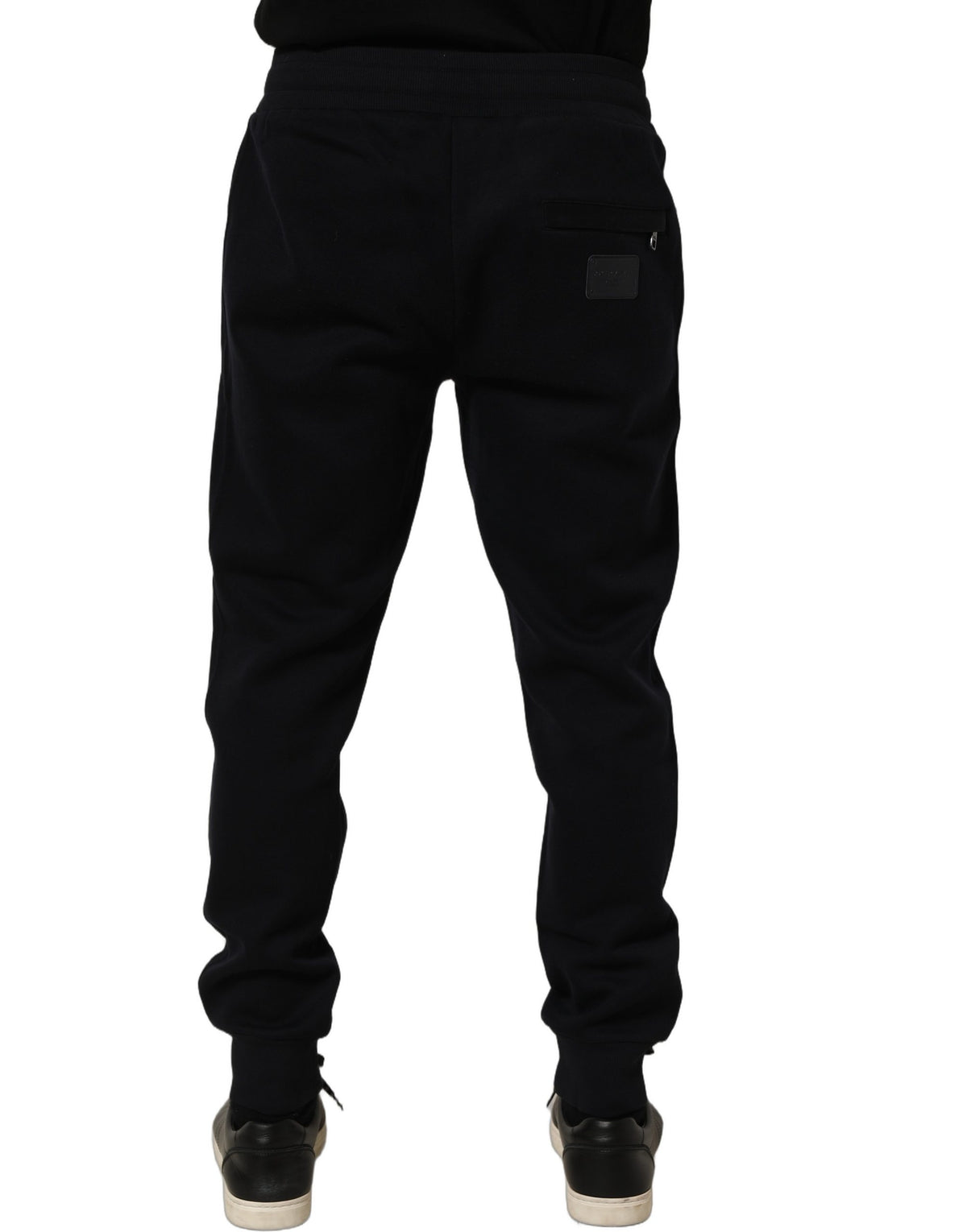 Dolce & Gabbana Blue Cotton Drawstring Jogger Trouser Pants