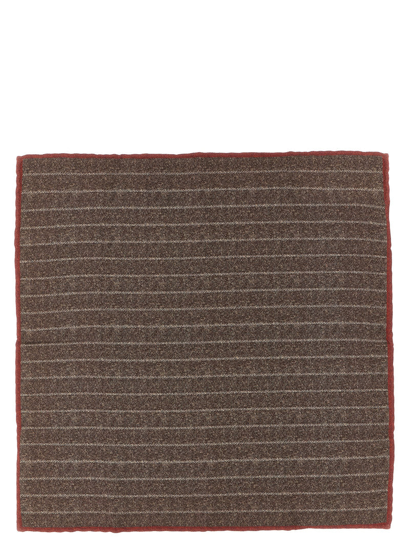 Brunello Cucinelli Brown Silk Scarf - Timeless Elegance