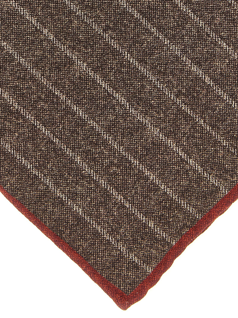 Brunello Cucinelli Brown Silk Scarf - Timeless Elegance