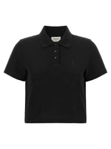 Saint Laurent Black Cotton Polo Shirt