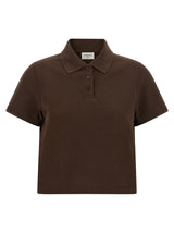 Saint Laurent Brown Cotton Polo Shirt