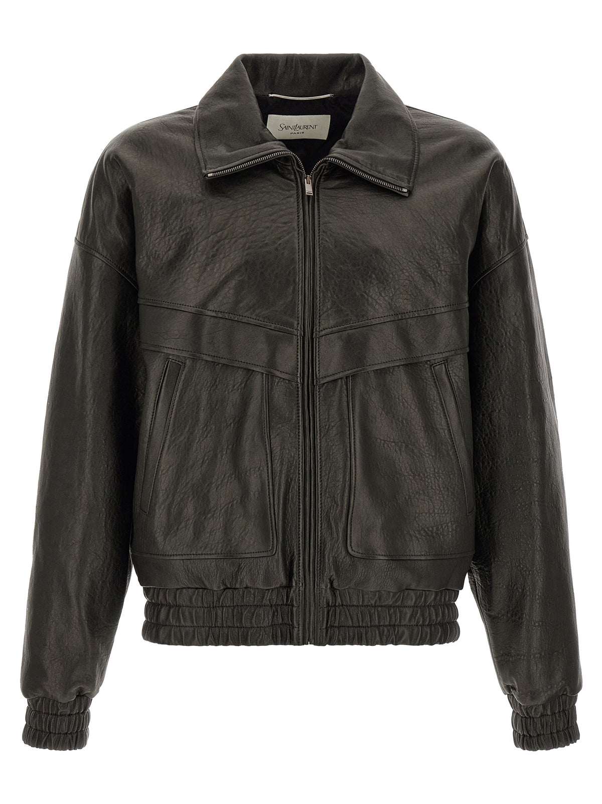 Saint Laurent Black Lamb Leather Leather Jacket