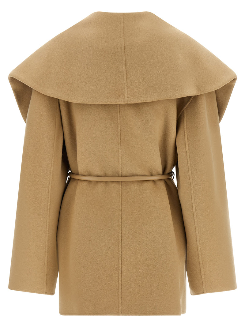 Sportmax SpxUguale Beige Wool Coat for Women