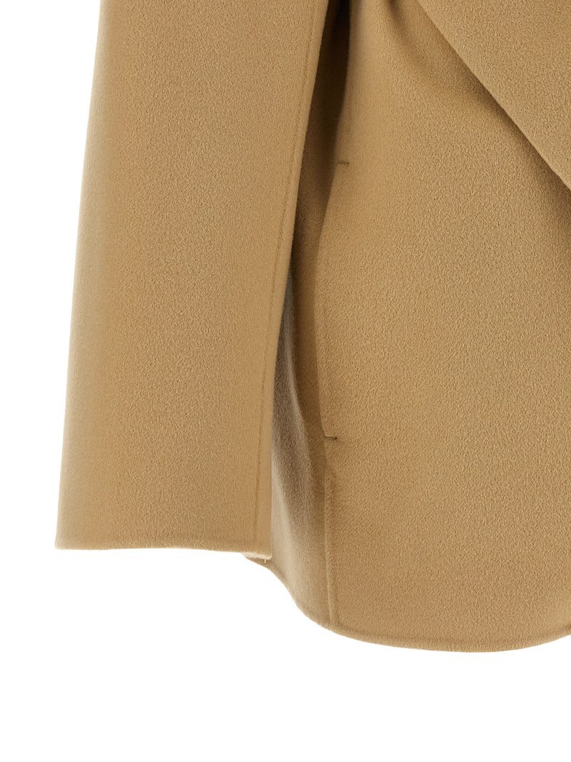 Sportmax SpxUguale Beige Wool Coat for Women