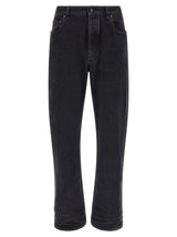 Saint Laurent Black Cotton Relaxed Fit Jeans