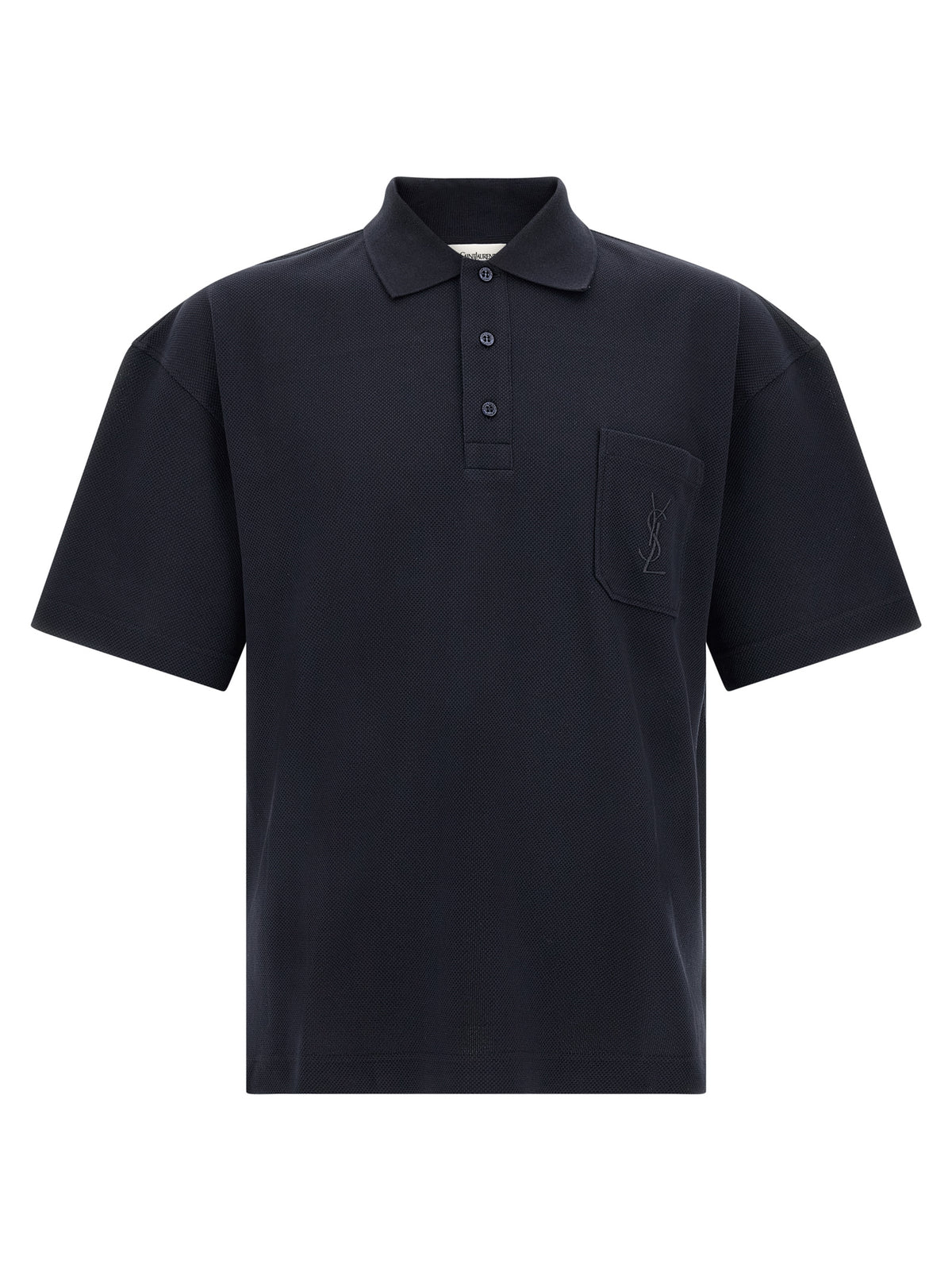 Saint Laurent Blue Cotton Polo Shirt