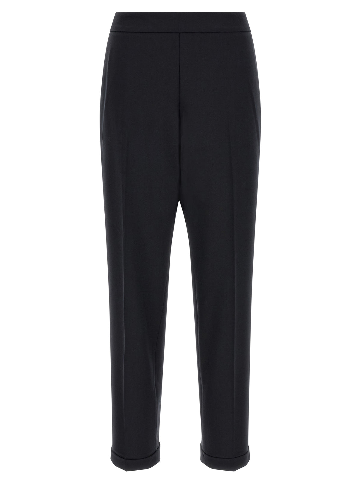 Alberto Biani Black Polyester Cropped Pants