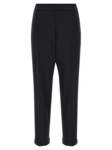 Alberto Biani Black Polyester Cropped Pants