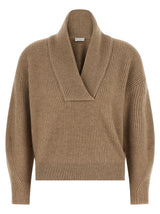 Brunello Cucinelli Beige Cashmere Cardigan