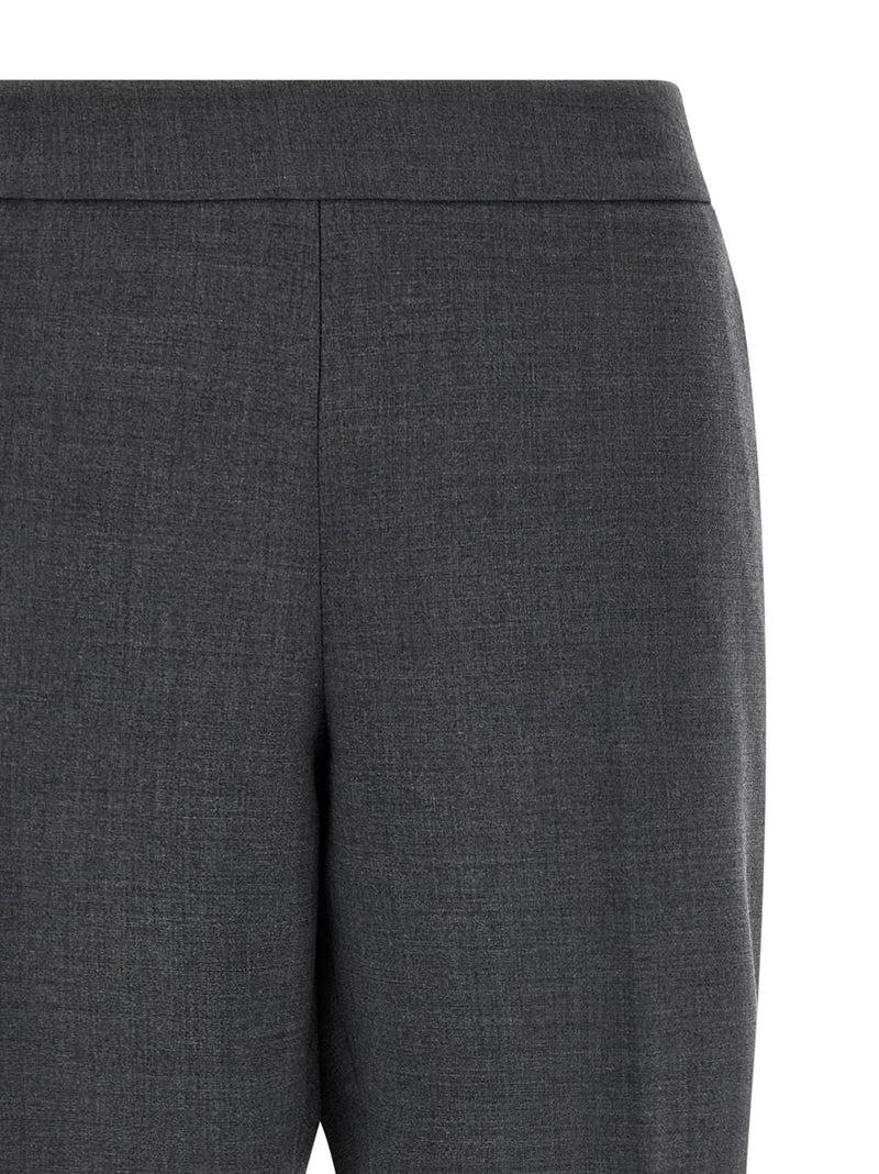 Alberto Biani Gray Cropped Pants in Luxurious Wool Blend
