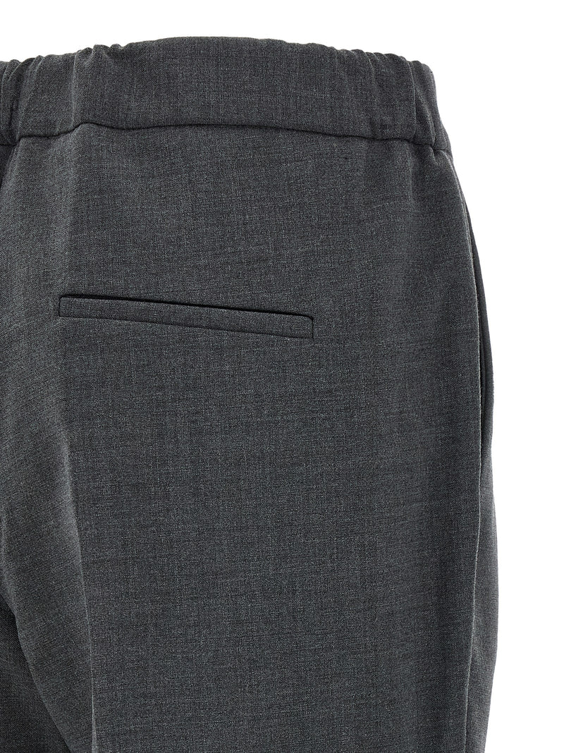 Alberto Biani Gray Cropped Pants in Luxurious Wool Blend